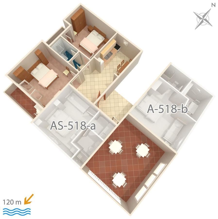 Apartment Podgora 518A Buitenkant foto